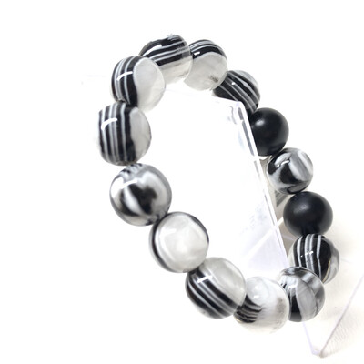 Black &amp; White Swirl Bracelet