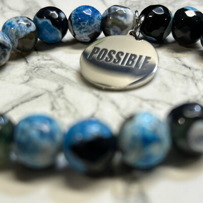 All Things Are Possible Blue Bracelet w/ Charm