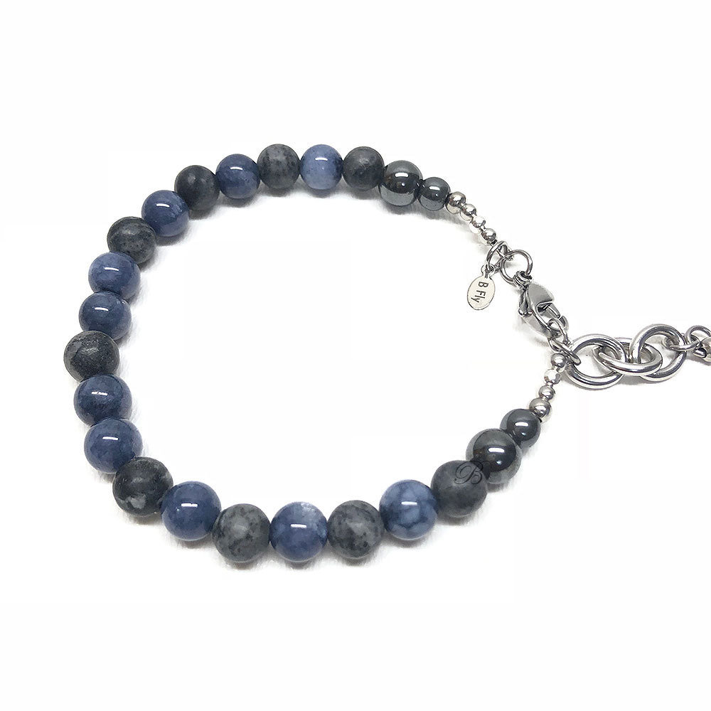 Jasper Blue B Fly Bracelet