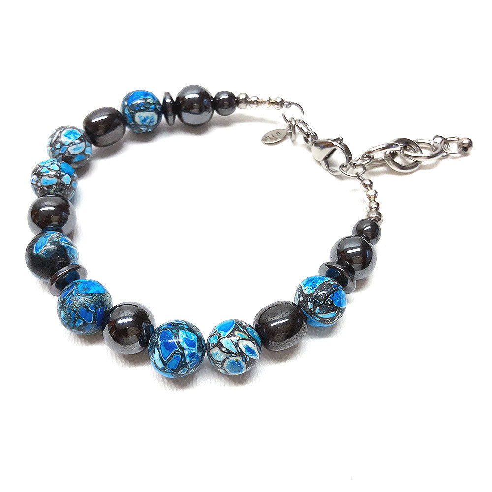 I&#39;m Not Blue Howlite Blue Bracelet ~ Style 2