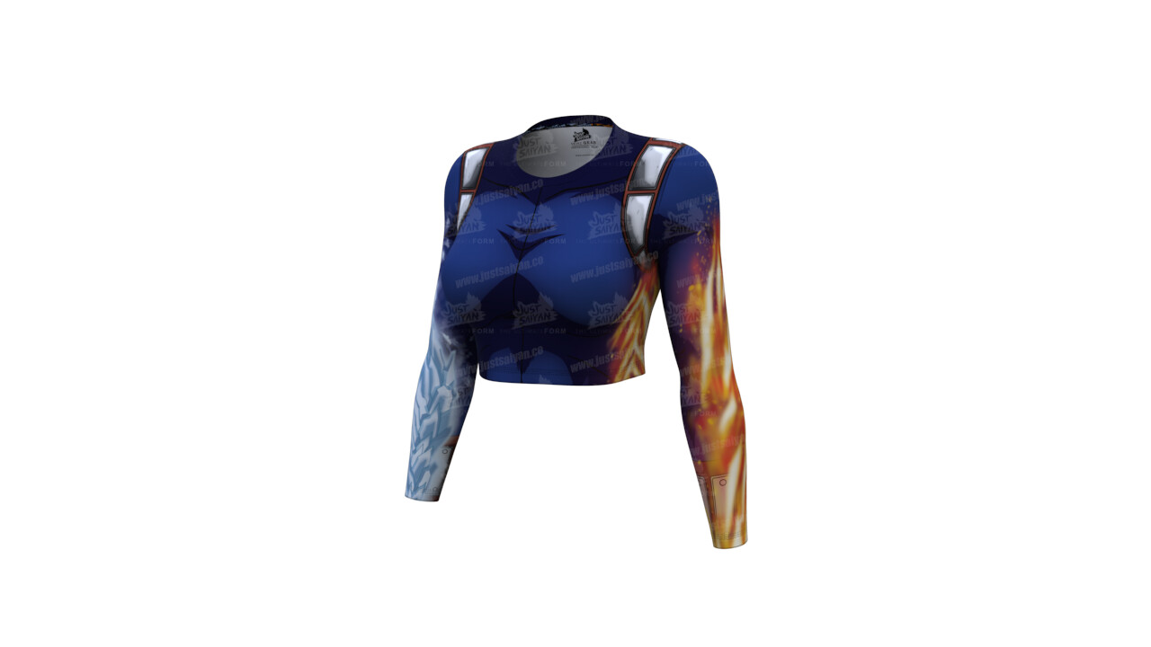 Todoroki - Womens Crop Top Long Sleeve