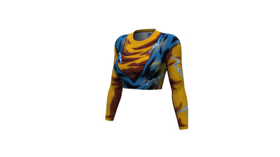 SSJ2 Vegetto 3.0 - Womens Crop Top Long Sleeve