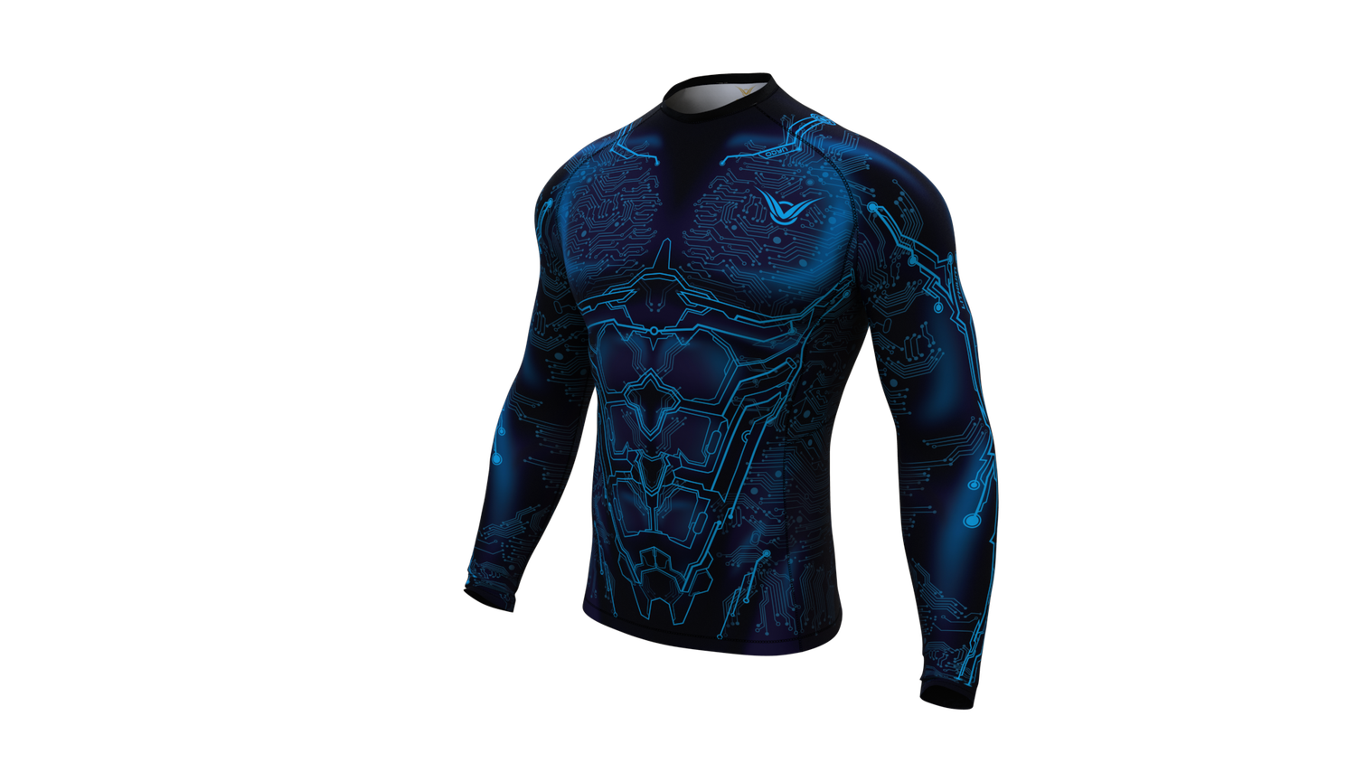 Odyn Mens Compression Long Sleeve Lithium Blue