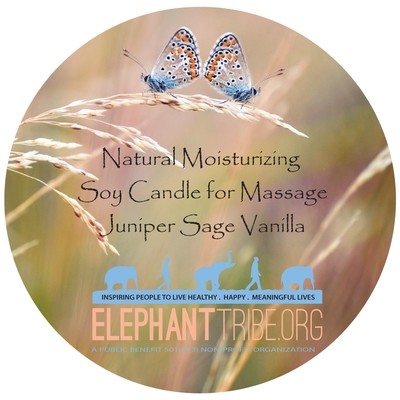 Natural Moisturizing Massage Candle, Juniper Sage Vanilla