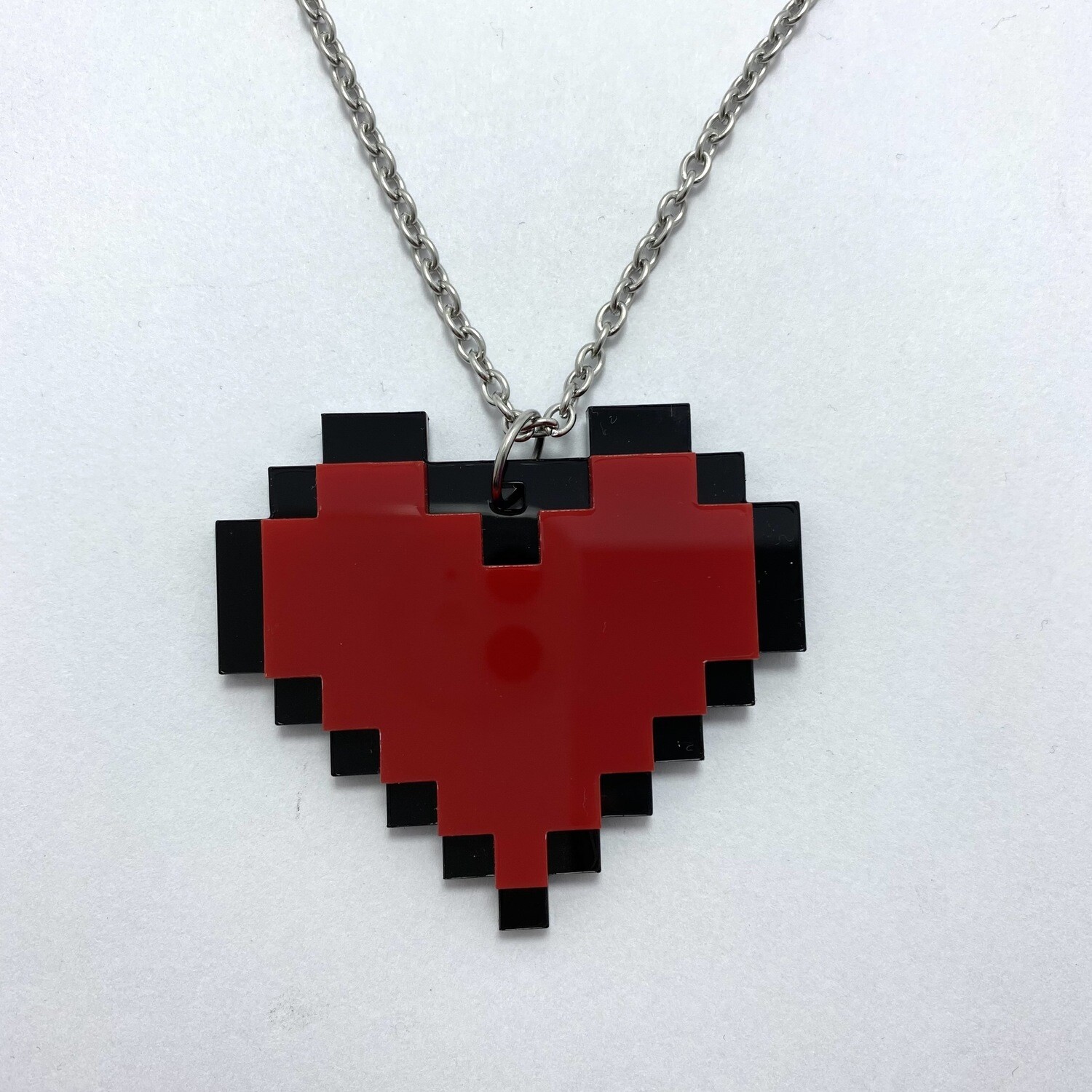 Minecraft heart ogrlica