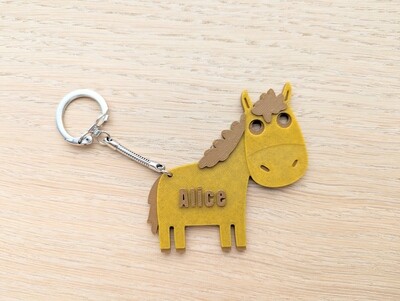 Sleutelhanger paard - met naam