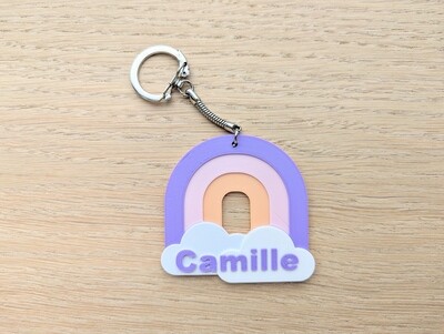 Sleutelhanger regenboog - met naam