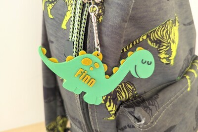 Sleutelhanger Dinosaurus - met naam