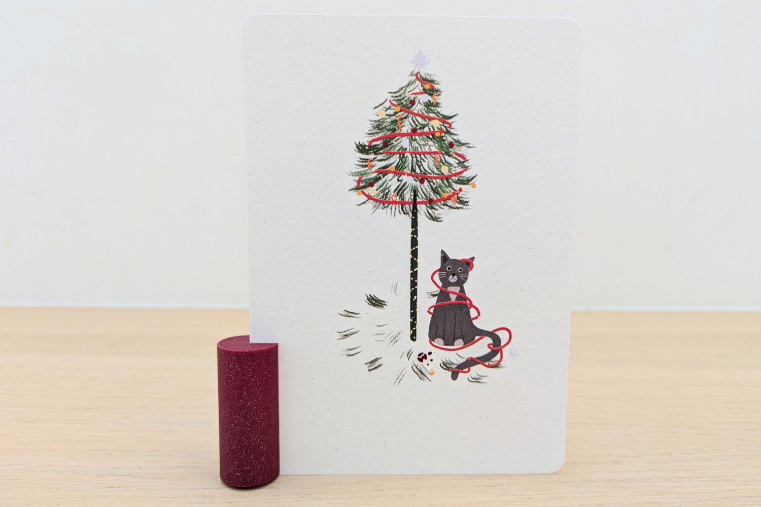 Kerstboom met poes