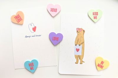 Set van 6 hartjes magneten