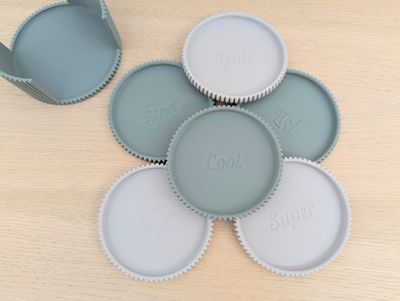 Mix &amp; Match set onderzetters met tekst