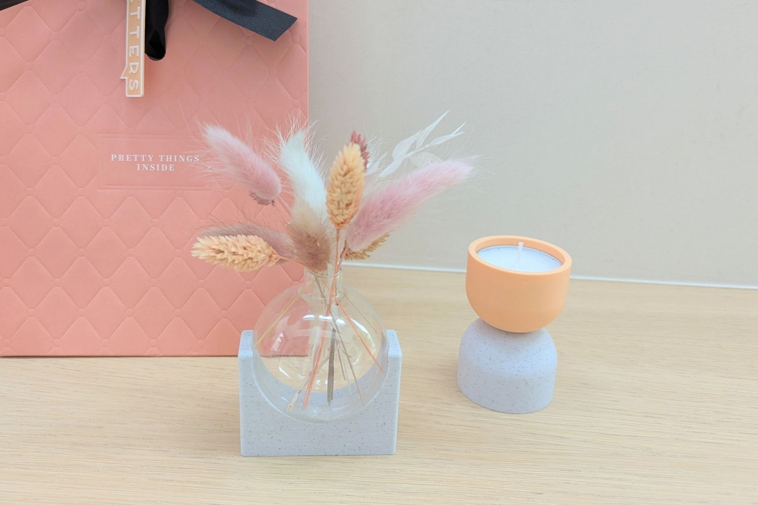 Decoratieset bolvaasje en theelicht