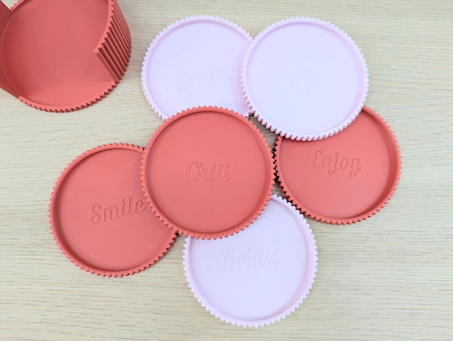 Mix &amp; Match set onderzetters met tekst