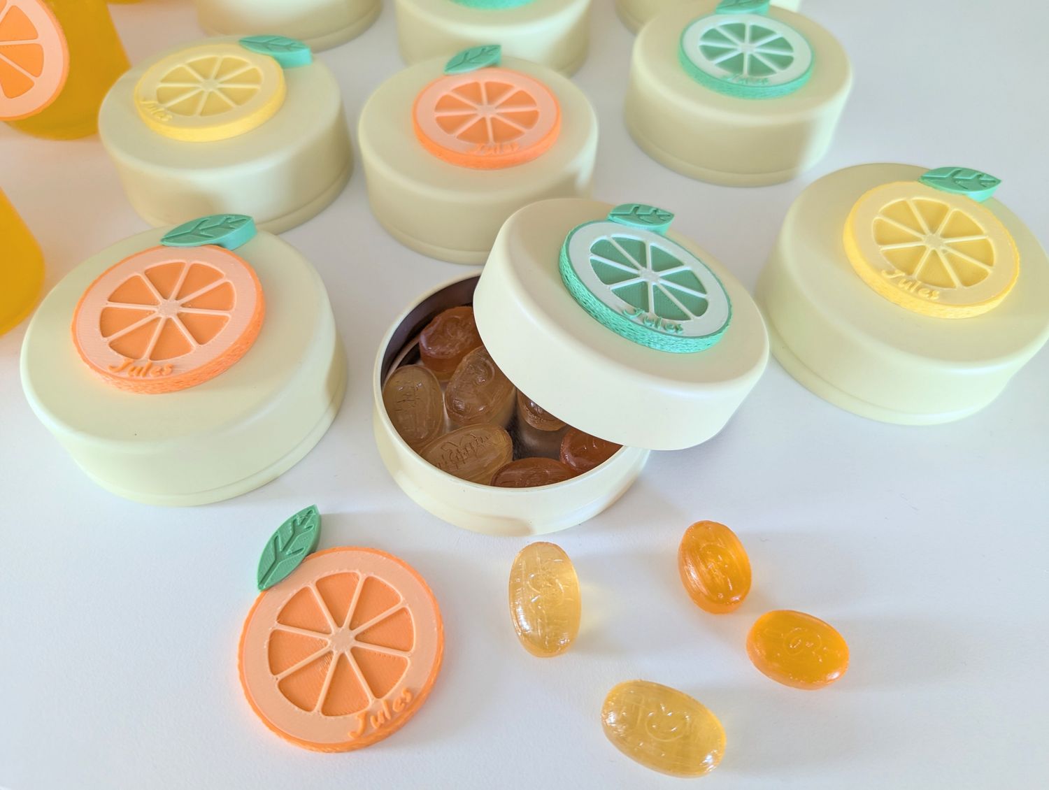 Citrusmagneet met naam
