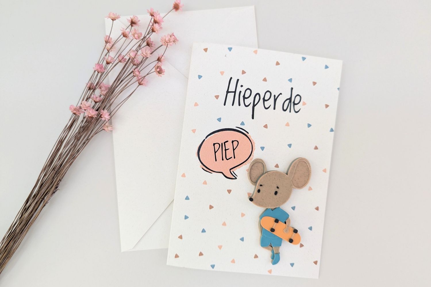 Magneetkaart &quot;Hieperdepiep!&quot; - Skatermuis