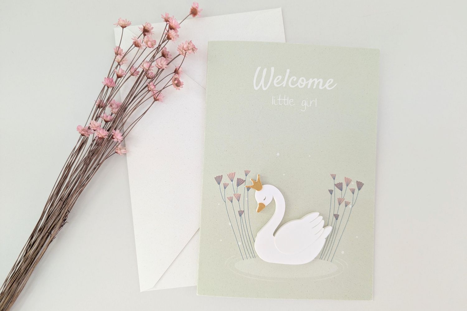 Magneetkaart &quot;Welcome little girl&quot;