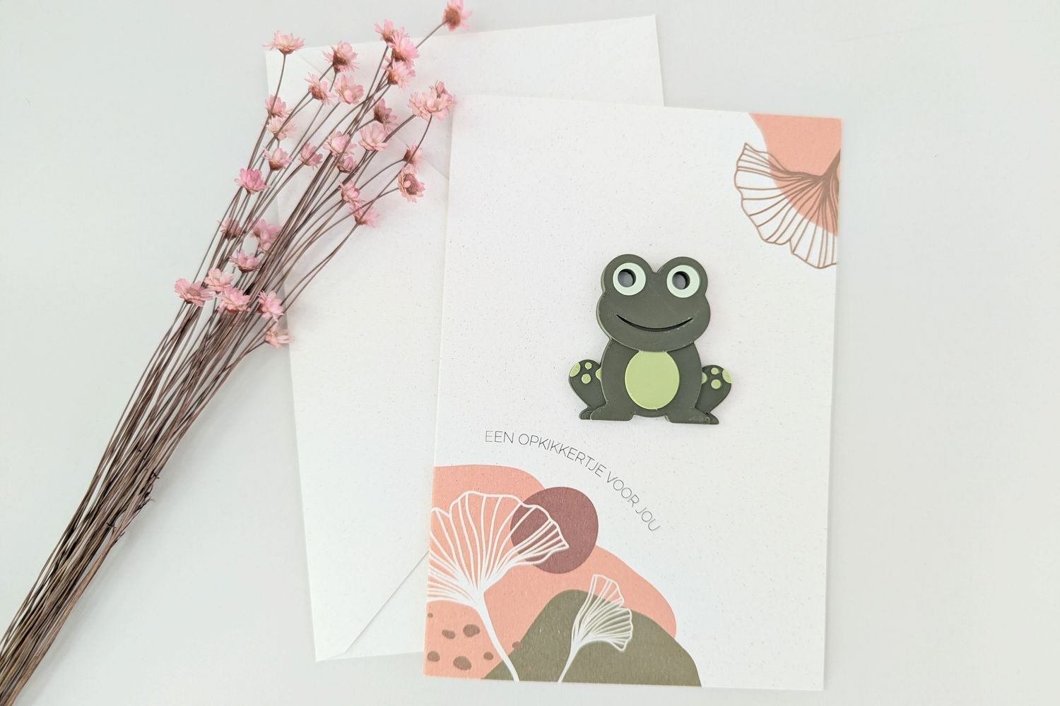 Magneetkaart &quot;Een opkikkertje voor jou&quot; - Kikker