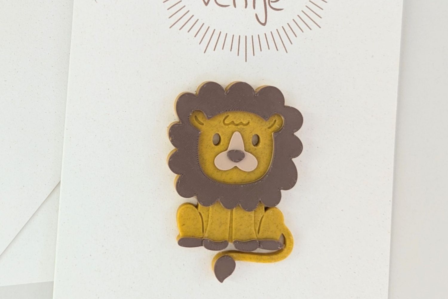 Magneetkaart "Welkom klein stoer ventje"