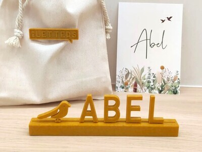 Naam/letterbalkje