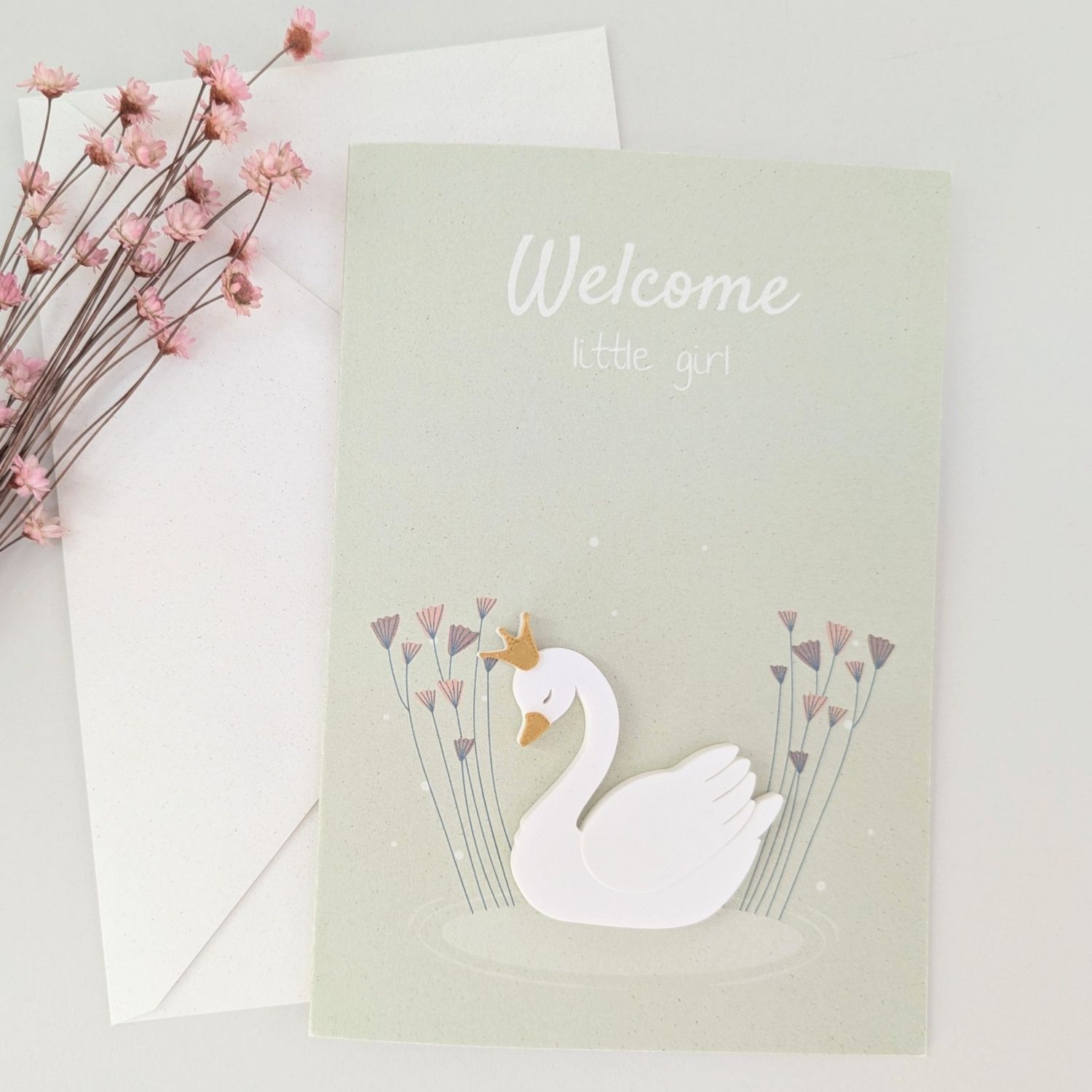 Magneetkaart "Welcome little girl"