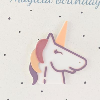 Magneetkaart "Magical birthday" - Eenhoorn