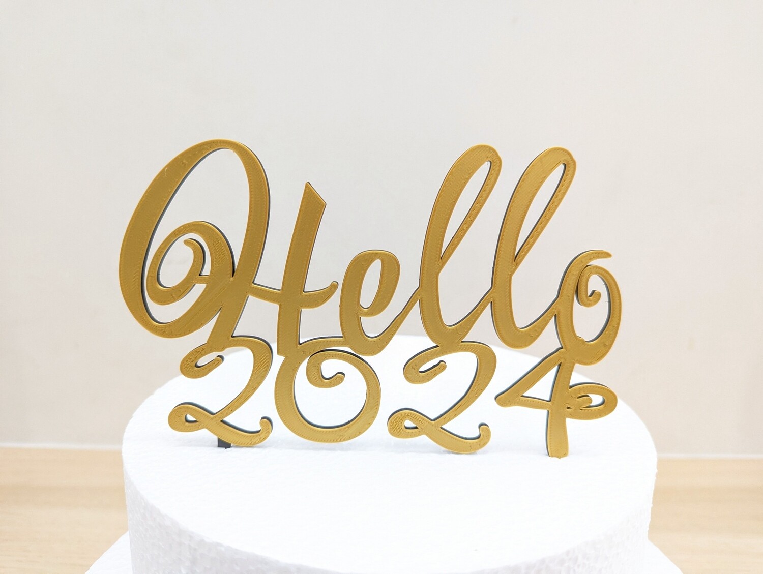 Taarttopper 'Hello' - met leeftijd/jaartal