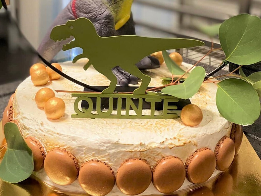 Taarttopper Dino - met naam