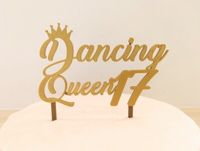 Taarttopper 'Dancing Queen' - met leeftijd