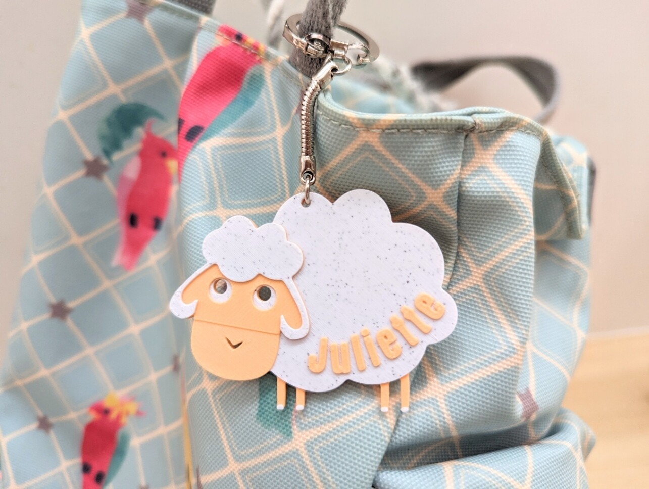 Sleutelhanger schaap - met naam