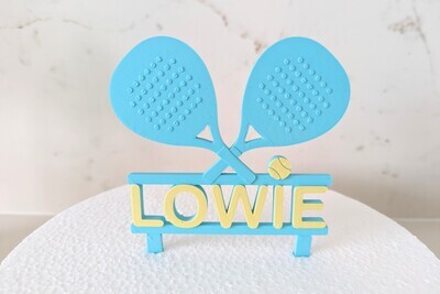 Taarttopper padel/tennis- met naam