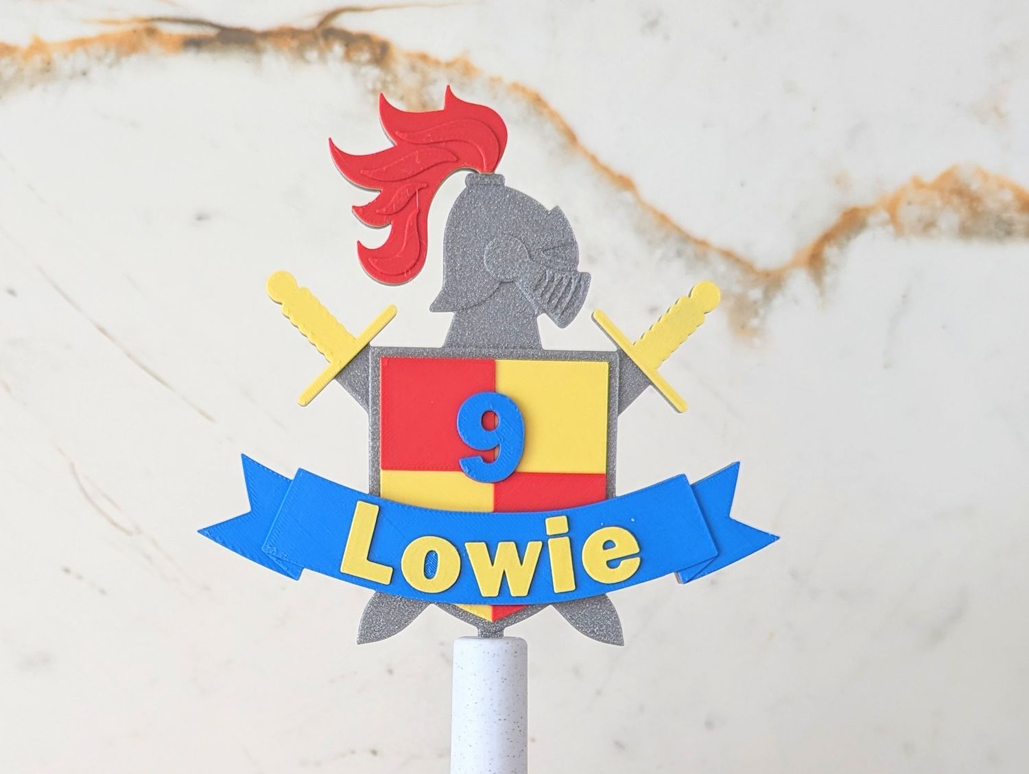 Taarttopper Ridder- met naam en leeftijd