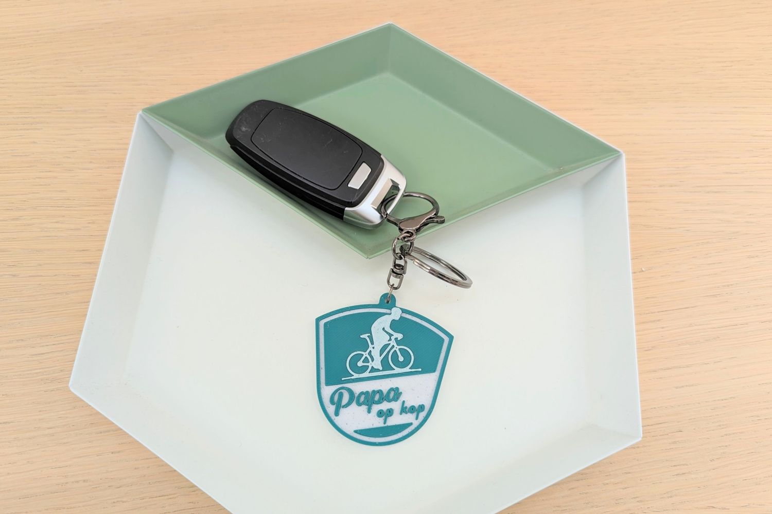 Sleutelhanger "Papa op kop"