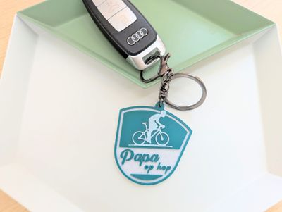 Sleutelhanger "Papa op kop"