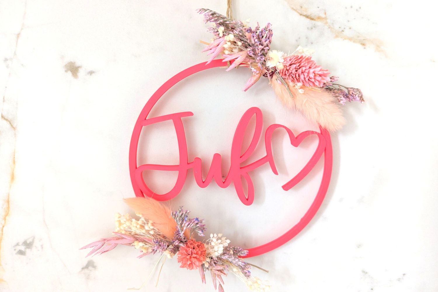 Flowerhoop small "Juf"