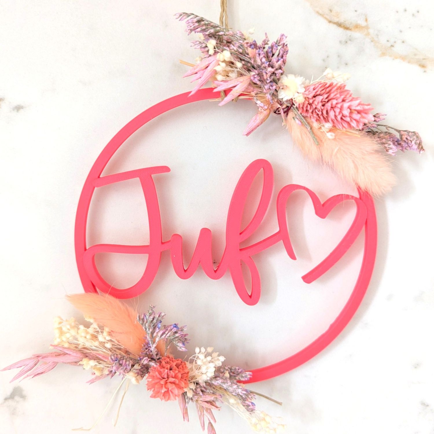 Flowerhoop small "Juf"