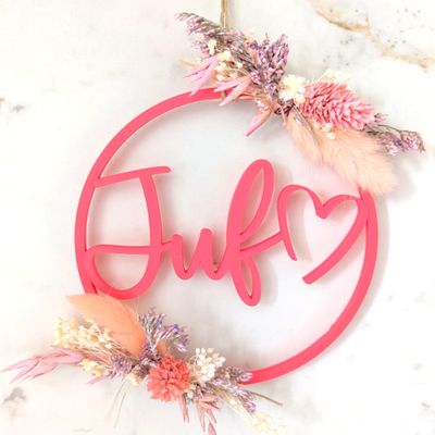 Flowerhoop small "Juf"