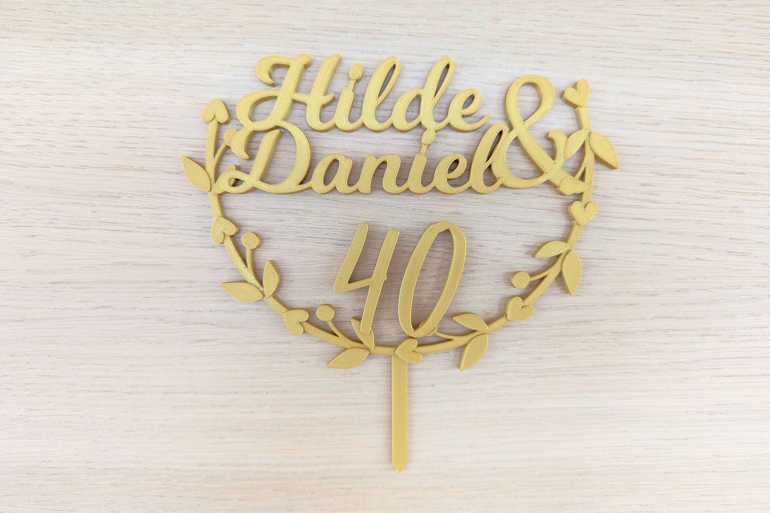 Taarttopper jubileum met namen