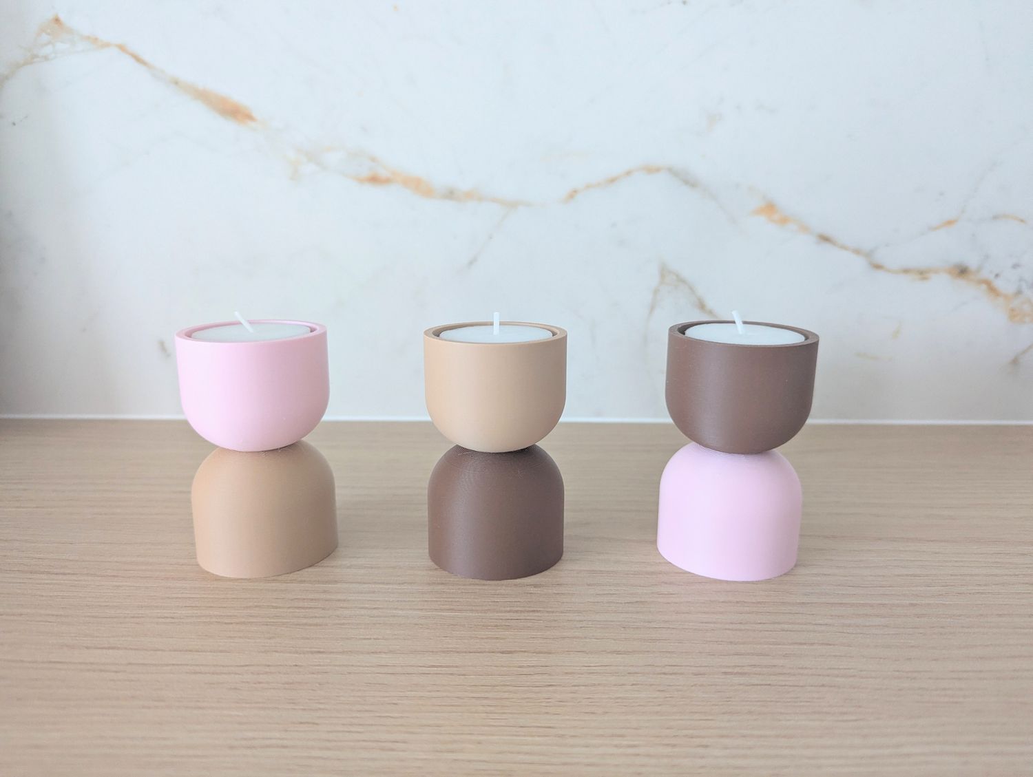 Set van 3 Mix &amp; Match theelichthouders