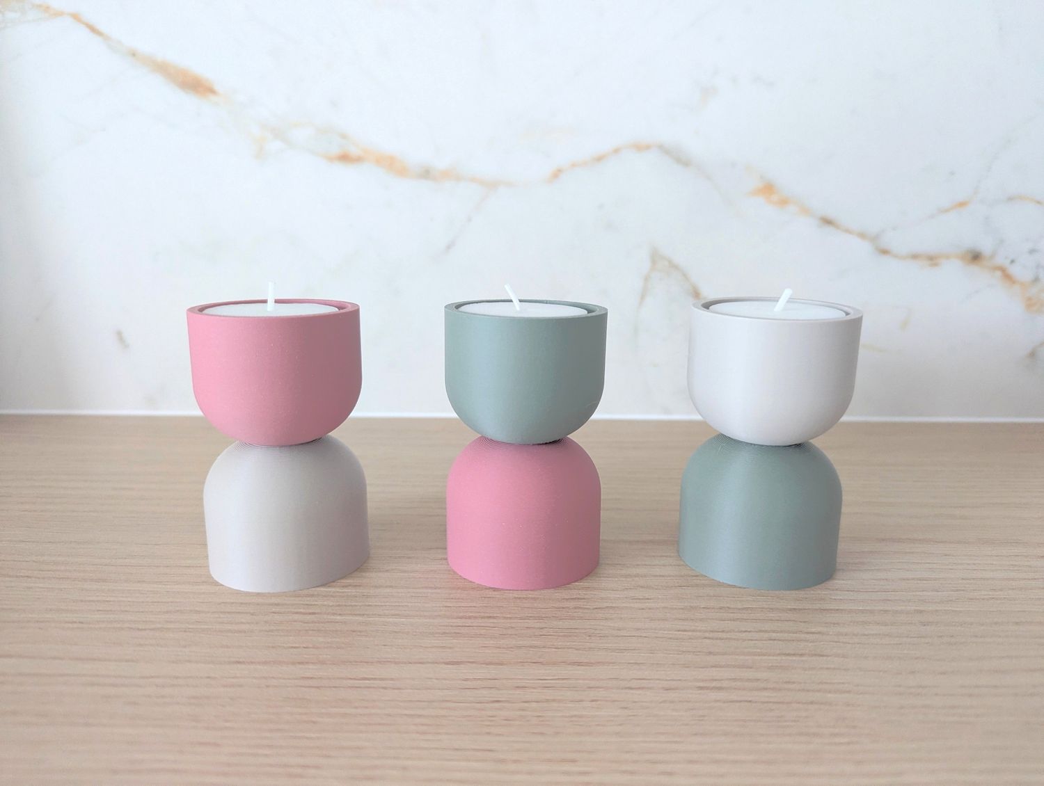 Set van 3 Mix &amp; Match theelichthouders