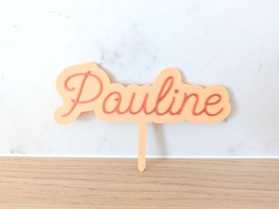 Taarttopper naam met rand