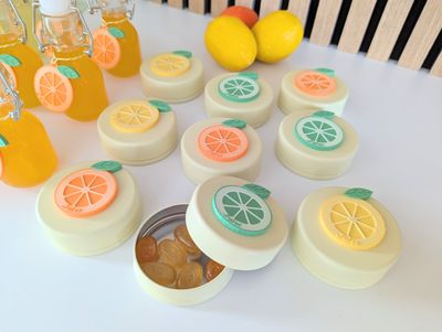 Citrusmagneet met naam