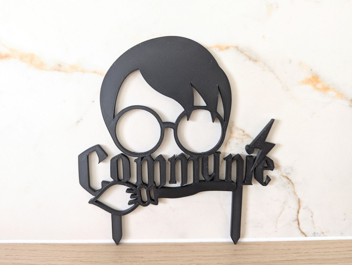 Tovertaart taarttopper - met naam