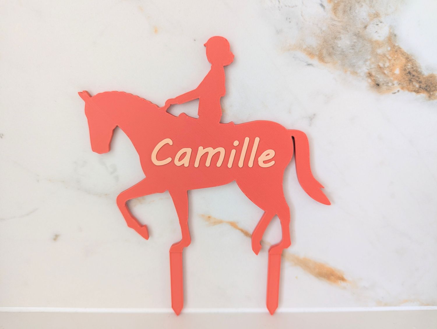 Taarttopper Paard en ruiter - met naam