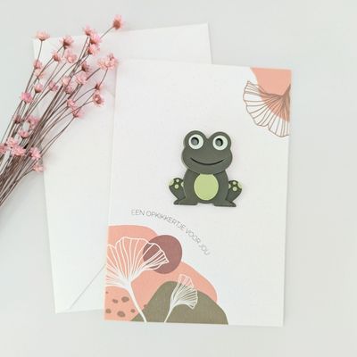 Magneetkaart "Een opkikkertje voor jou" - Kikker