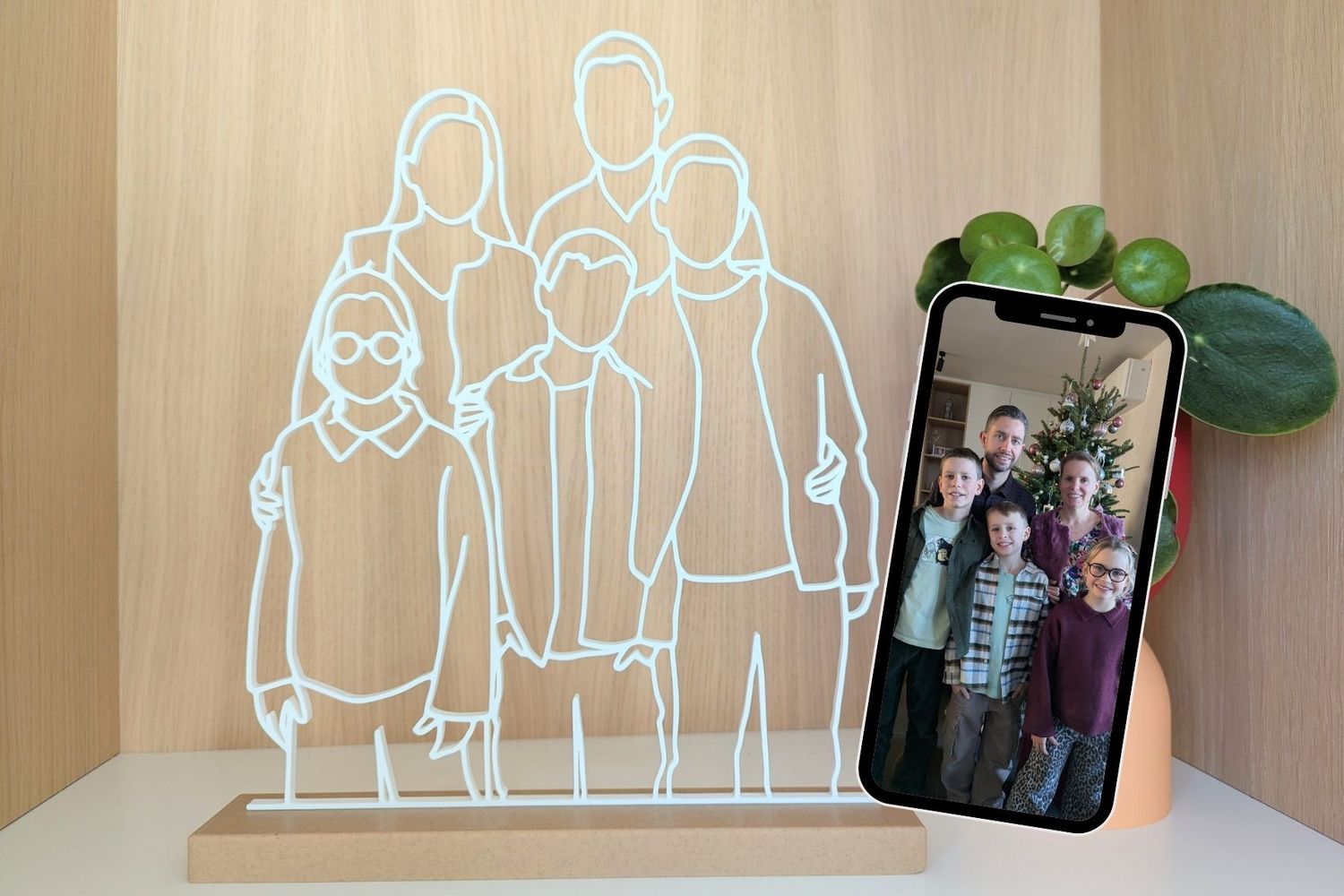Lijntekening van je foto - in een balkje