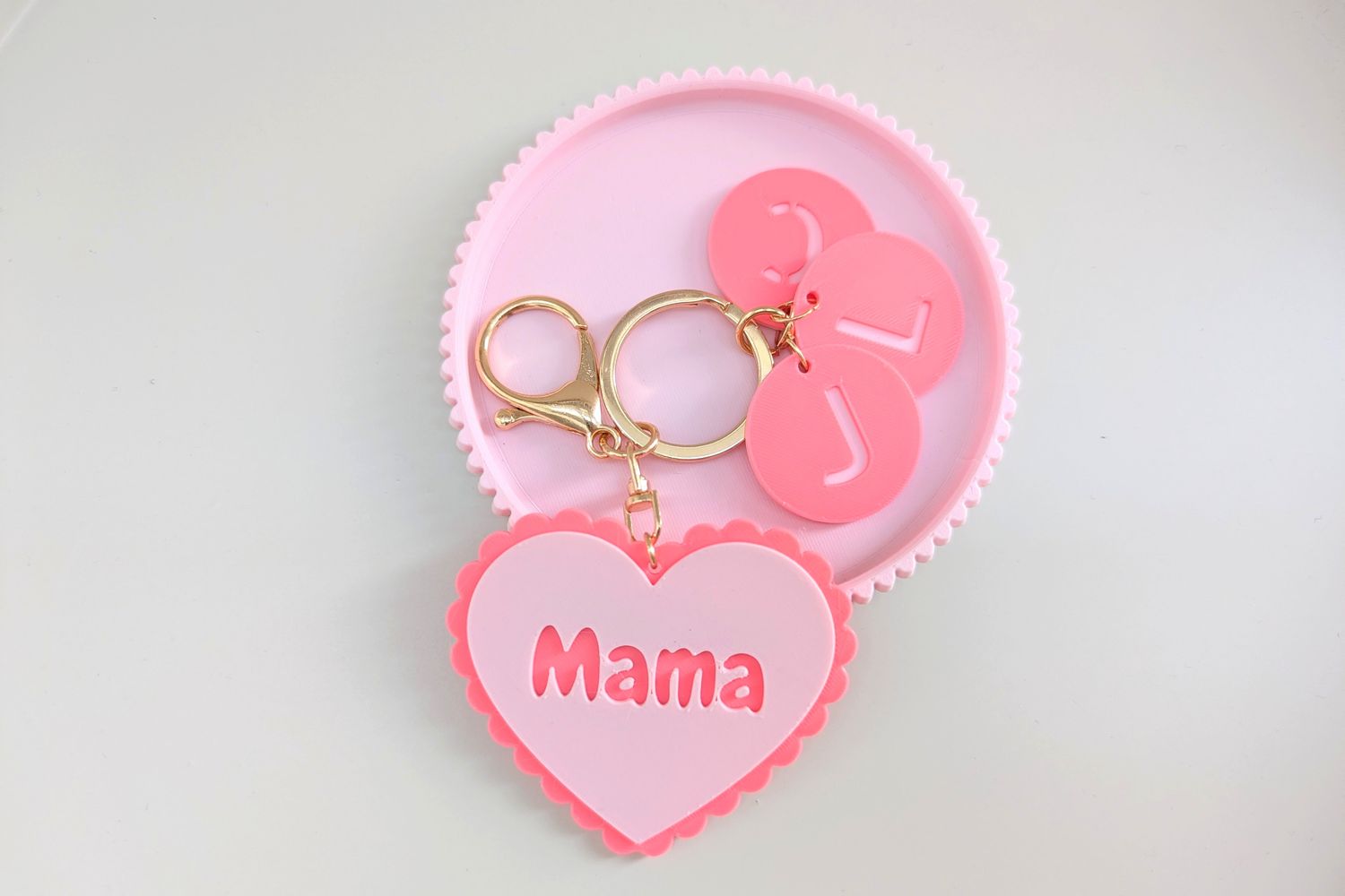 Sleutelhanger hart - gezin met naam