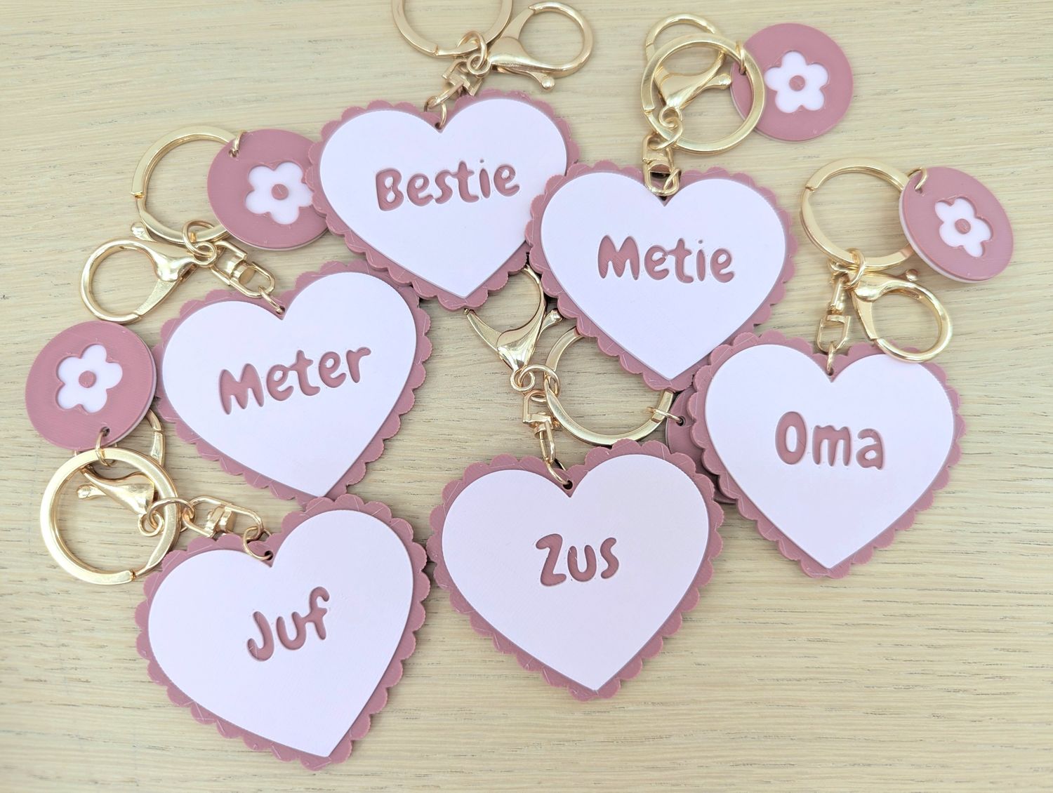 Sleutelhanger hart - met naam