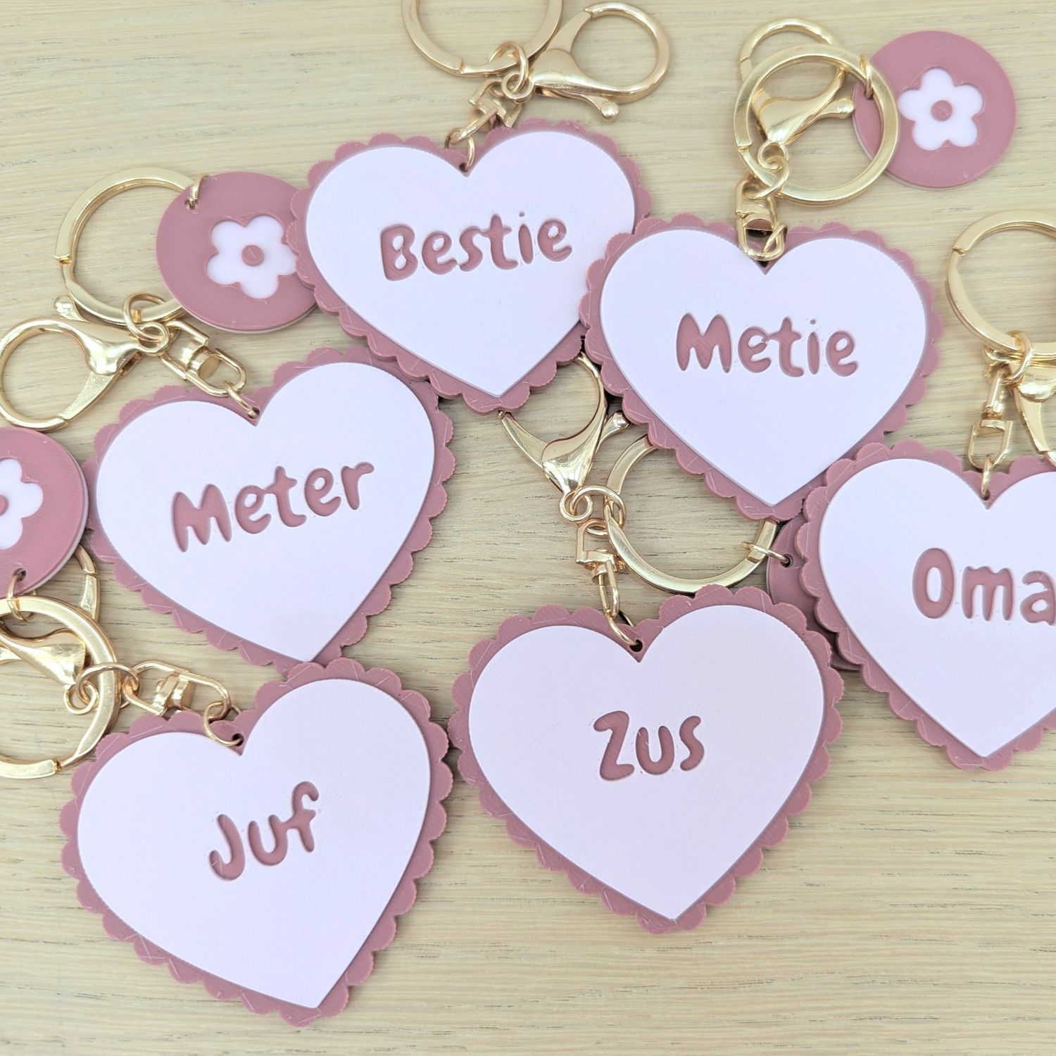 Sleutelhanger hart - met naam