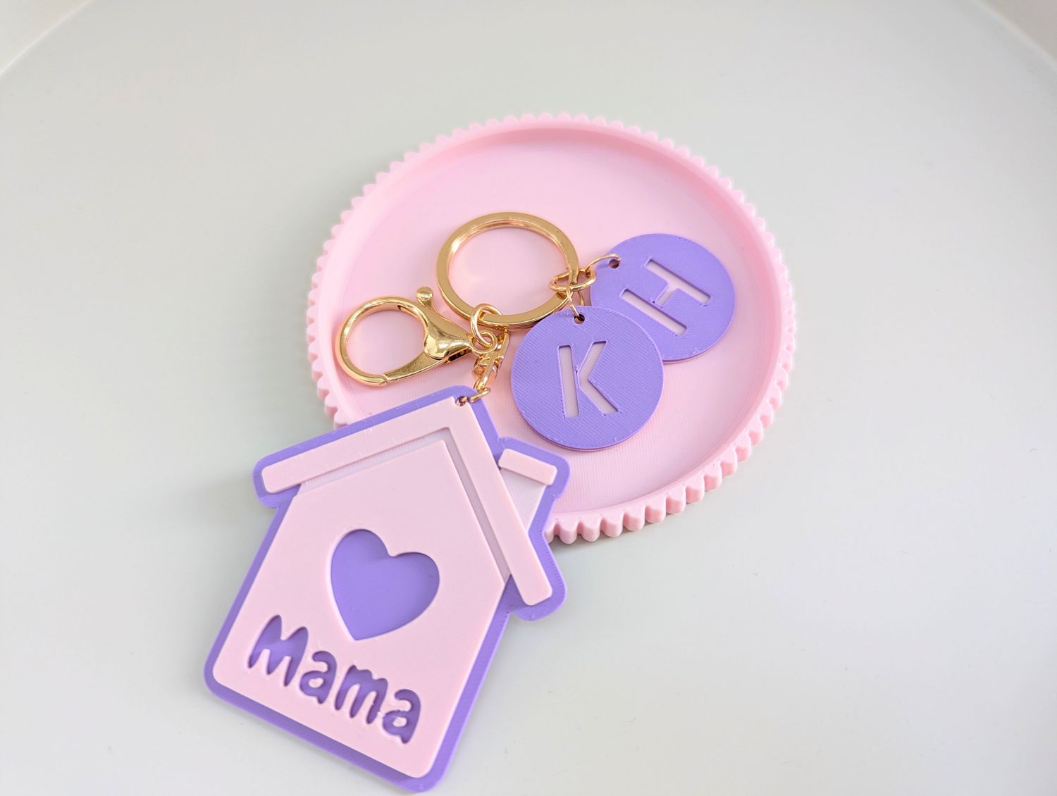 Sleutelhanger thuis - gezin met naam