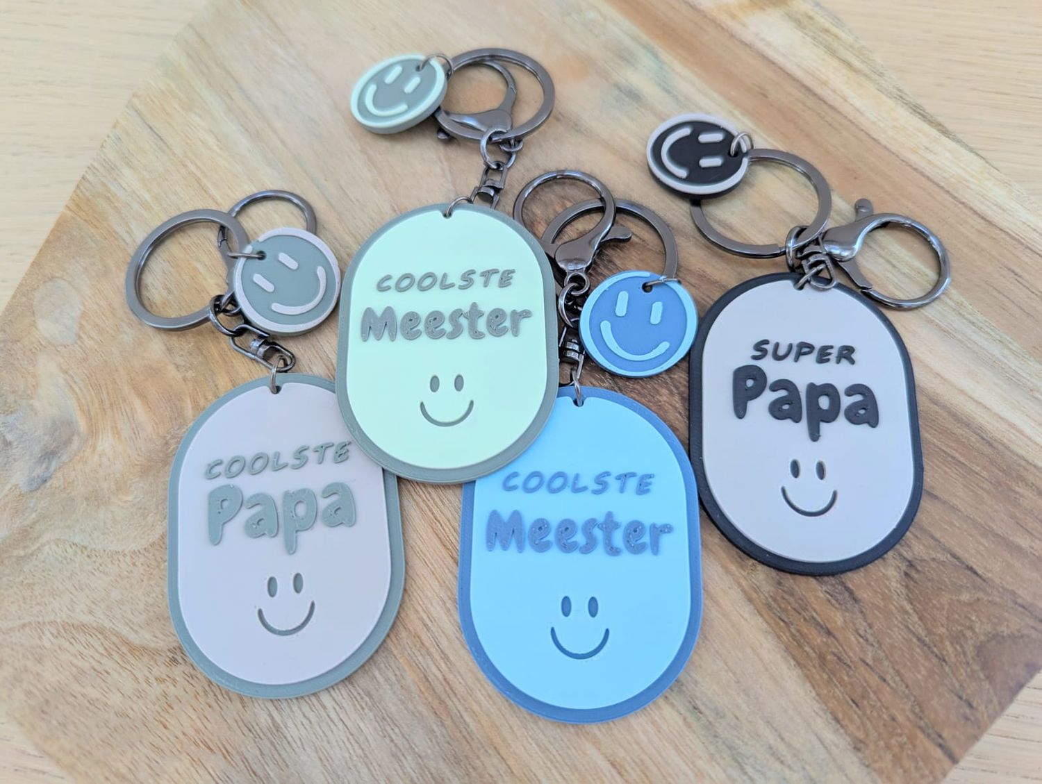 Sleutelhanger smiley- met naam